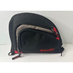 Allen Company Soft Handgun Case Black Red Padded Zippered Pistol Rug Bag 11 Inch